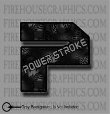 Ford Powerstroke Turbo Diesel P Black Camo Kryptic Window sticker decal picture