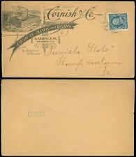 1895c Washington NJ CDS, CORNISH & CO AMERICAN PIANOS & ORGANS Advert Cover #264 picture