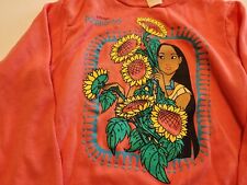 Vintage Disney Pocahontas Kids Girls Sweatshirt 10-12 Pink Long Sleeve picture