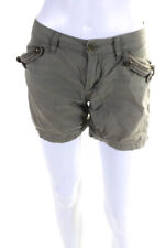 Zadig & Voltaire Womens Cotton Buttoned Textured Cargo Shorts Green Size M picture