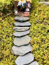Ten small Slate Steppingstones For Fairy Gardens Or Crafts. picture