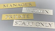 Engraved 10x2 8x2 Custom Name Plate Office Wall Door Desk Metal Sign Plaque picture