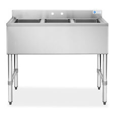 Three 3 Compartment Stainless Steel Commercial Kitchen Bar Sink picture