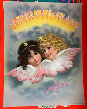 FIORUCCI JEANS ANGELS VINTAGE 1980's HIGH FASHION ORIGINAL POSTER MADE IN ITALY picture