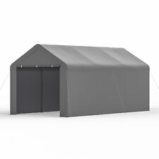 Outdoor Grey Carport 10'x20' Heavy Duty Canopy Shed Portable Garage Party Tent picture