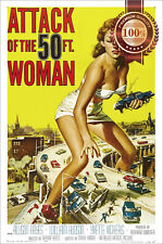 ATTACK OF THE 50 FT WOMAN FOOT 1958 OFFICIAL ORIGINAL MOVIE PRINT PREMIUM POSTER picture