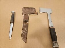 KA-BAR Knife Axe Set Original Sheath Hatchet KABAR KA BAR Rare picture