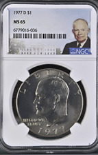 1977 D  Eisenhower Dollar - NGC MS65 Eisenhower Label picture