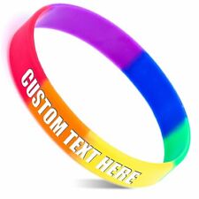 Custom Silicone Wristbands Personalize Engraved Rubber Bracelets Gifts Events picture