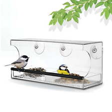 Backyard Expressions Window Bird Feeder | Clear Seed Tray | Firmly Attaches picture
