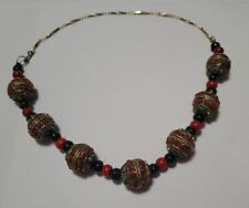 Vintage Tibetan Handmade Coral and Turquoise Color Ball Bead Necklace picture