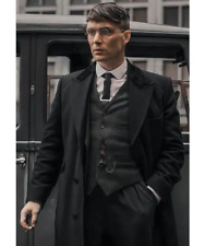 Thomas Shelby Cillian Murphy Peaky Blinders Genuine Wool Coat With Velvet Collar picture