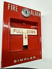 Vintage Simplex 4251-20 Fire Alarm Pull Station Red Non Coded picture