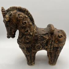 Vintage Napcoware Horse Unicorn Sculpture Ceramic Bitossi-Style Scavo 10” Figure picture
