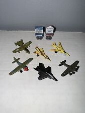 Lot of 6 Vintage 1990's Micro Machines Mini Airplanes Jet Fighters - 2 Signs picture