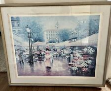 Flower Market' Nice, FRANCE By Chun. FRAMED AND MATTED . NUMBERED picture