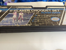 Vtg Franklin 6 Player Wood Croquet Set Mallets Balls with plastic case picture
