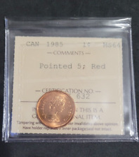 Canada 1985 Pointed 5 uncirculated ICCS MS64 picture