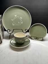 New 16 Piece Set-Vtg Russel Wright White Clover Sage-Steubenville American Mod. picture