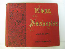 Vintage 1900 More Nonsense Edward Lear Coffee Table Book 104 Illustrations Londo picture