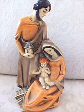 Lovely Vtg Parma AAI Holy Family Nativity Sculpture Jesus Mary Joseph Fine Detai picture