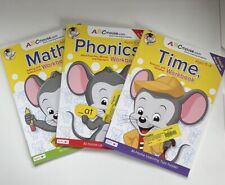 3-ABC Mouse Early Learning Academy Time, Math And Phonetics Workbooks Ages 5-8 picture