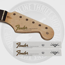 (2) Fender Strat 60's Style Waterslide Guitar Headstock Decals w/ CS Logo picture
