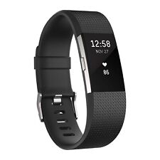 New Fitbit Charge 2 Heart Rate Silver and Gray with TWO Large BAND picture
