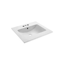 ​Swiss Madison 24 in. Ceramic Vanity Top with 3-Faucet Holes with White Basin picture