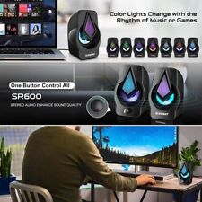ELEGIANT SR600 10W Computer Speakers Stereo Home Theater Sound System RGB Light picture