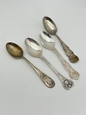 Mixed Lot Antique & Vintage Demi Tasse Spoons Silverplate Set Of 4 picture