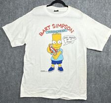 VINTAGE 1989 Bart Simpsons Underachiever TV Promo Shirt Size XL 80s White picture