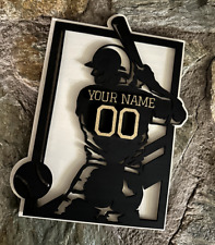 Custom Baseball Player Wall Plaque Perfect Gift Youth/High School/College M or F picture