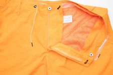 NWT FUMITO GANRYU Orange Cotton Silk Light Mismatched Long Swim Shorts 2 Fits XL picture