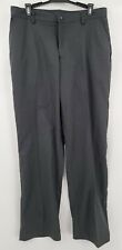 Twin Hill Adult Men's Size 35 Solid Dark Gray Straight Leg Mid Rise Dress Pants picture
