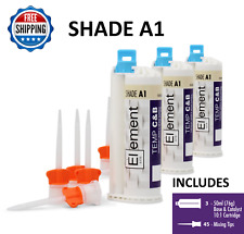 3 ELEMENT Temporary Crown and Bridge Material Cartridges Shades A1,A2,A3 or B1 picture