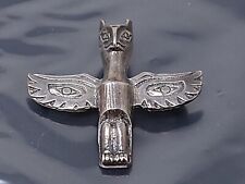 Vintage Sterling silver Native American Totem Brooch picture