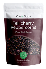 Viva Doria Tellicherry Peppercorn (Whole Black Pepper) for Grinder Refill, 12 oz picture
