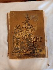 Antique Magazine Of Art 1885 Victorian Embossed Gilted Book Large Limited picture