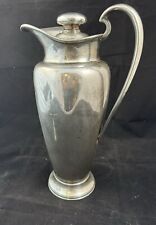 Antique Wilcox Silver Plated Pitcher With Lid, Cocktail Shaker /Bar Ware 64 oz picture