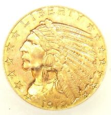 1912 Indian Gold Half Eagle $5 Coin - Certified ICG MS63 (UNC BU) - $2,060 Value picture