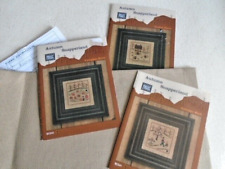 Bent Creek AUTUMN Snapperland Series - set of 3 Cross Stitch patterns + Fabric picture