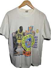 RARE Vintage 80s Magic Johnson Lakers T-Shirt 1989 NBA Size XL White picture