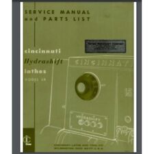 Cincinnati LRT Hydrashift, Lathe, Service and Parts Manual 1962 comb bound 94pgs picture