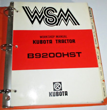 Kubota B9200HST Tractor Service Shop Repair Workshop Manual ORIGINAL 6/86 picture