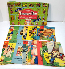 Rare 1944 Happi Time Treasure Box of 18 Children's Books Vintage Samuel Lowe Co picture