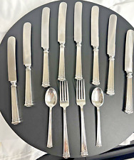INTERNATIONAL STERLING TRIANON 12 PCS - 8 dinner knives , 2 dinner forks, 2 tsps picture