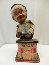 Vintage Charley Weaver Bartender Japanese Battery Operated Tin Toy Collectibles  picture