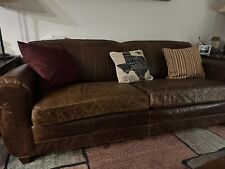 Restoration Hardware Leather Morgan Sofa picture