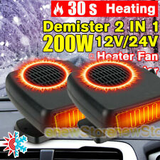 2x Car Windshield Heating Cooling Fan DC 12V 24V 200W Heater Defroster Demister picture